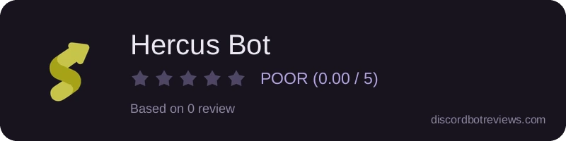 Rating widget preview for Hercus Bot