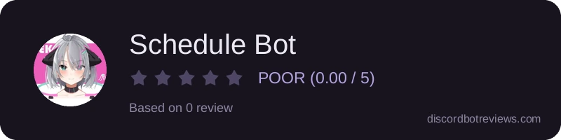 Rating widget preview for Schedule Bot