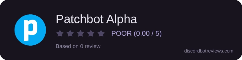 Rating widget preview for Patchbot Alpha