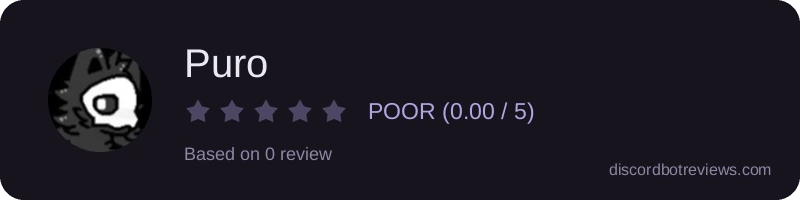 Rating widget preview for Puro