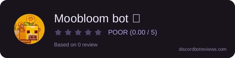 Rating widget preview for Moobloom bot 🌻