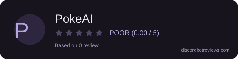 Rating widget preview for PokeAI
