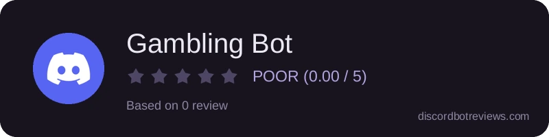 Rating banner for Gambling Bot
