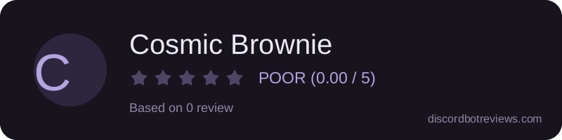 Rating widget preview for Cosmic Brownie