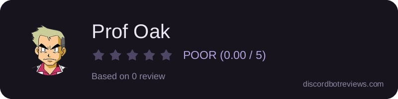 Rating banner for Prof Oak