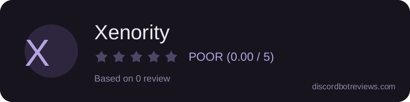 Rating widget preview for Xenority