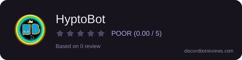 Rating widget preview for HyptoBot