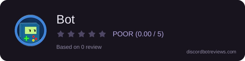 Rating widget preview for Bot
