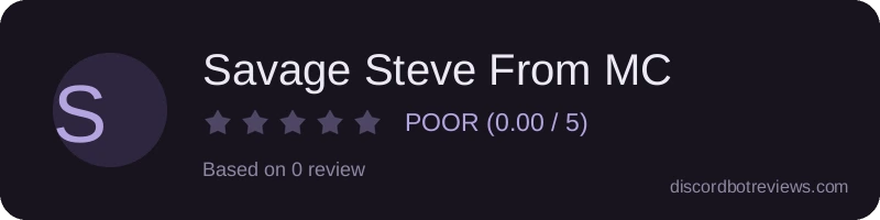Rating banner for Savage Steve From MC
