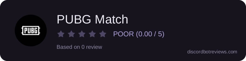 Rating widget preview for PUBG Match