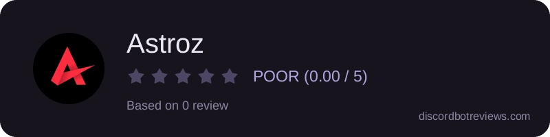 Rating widget preview for Astroz