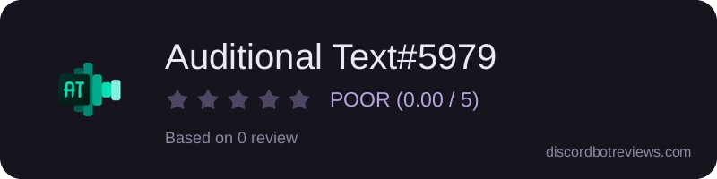 Rating widget preview for Auditional Text#5979