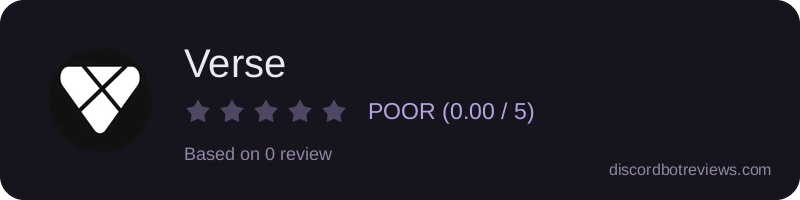 Rating widget preview for Verse