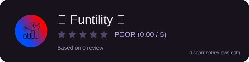Rating widget preview for 👾 Funtility 👾