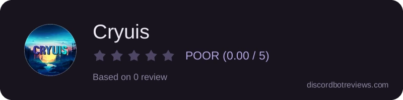 Rating widget preview for Cryuis