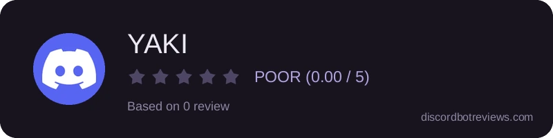 Rating widget preview for YAKI