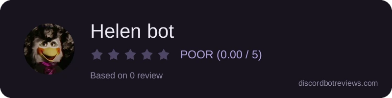 Rating banner for Helen bot