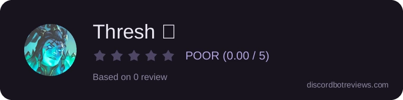 Rating widget preview for Thresh 🍀