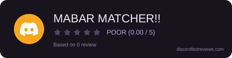 Rating widget preview for MABAR MATCHER!!