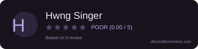 Rating banner for Hwng Singer