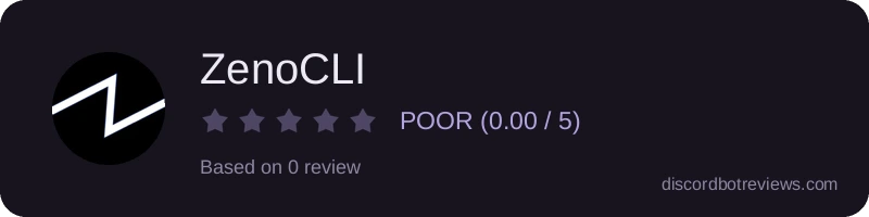 Rating widget preview for ZenoCLI