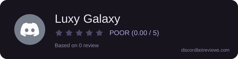 Rating widget preview for Luxy Galaxy