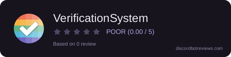 Rating banner for VerificationSystem