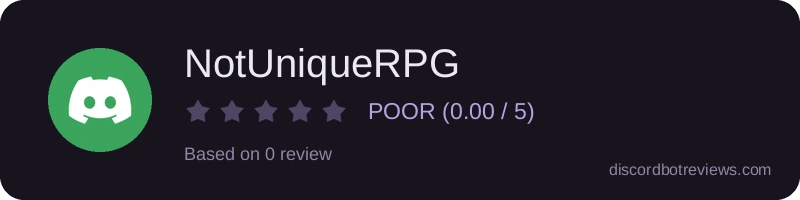 Rating banner for NotUniqueRPG