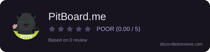 Rating widget preview for PitBoard.me