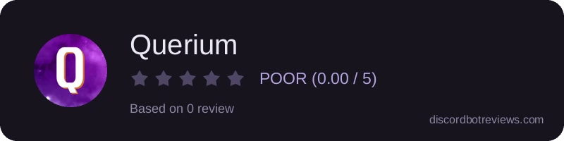 Rating widget preview for Querium