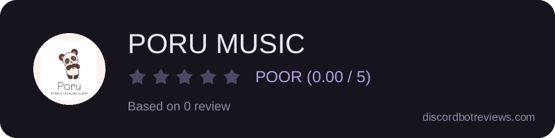 Rating widget preview for PORU MUSIC