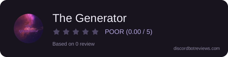 Rating widget preview for The Generator