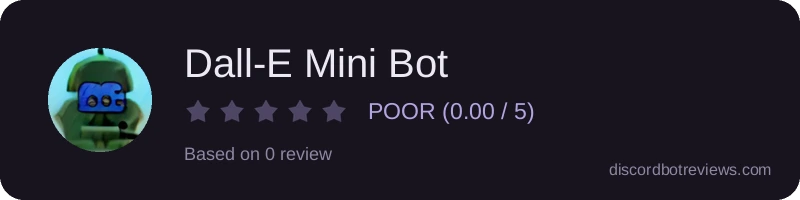 Rating widget preview for Dall-E Mini Bot
