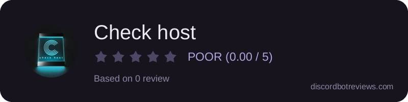 Rating widget preview for Check host