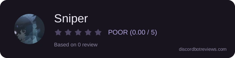 Rating widget preview for Sniper