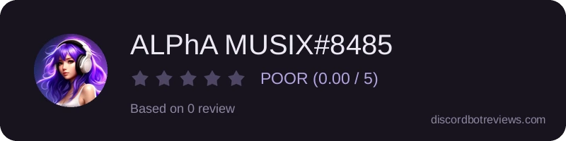 Rating widget preview for ALPhA MUSIX#8485