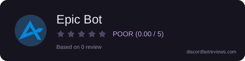 Rating widget preview for Epic Bot