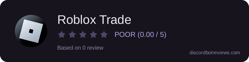 Rating banner for Roblox Trade