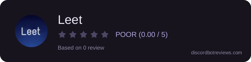 Rating widget preview for Leet