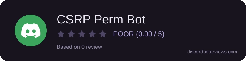 Rating widget preview for CSRP Perm Bot