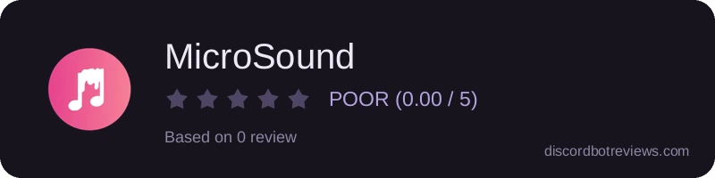 Rating widget preview for MicroSound