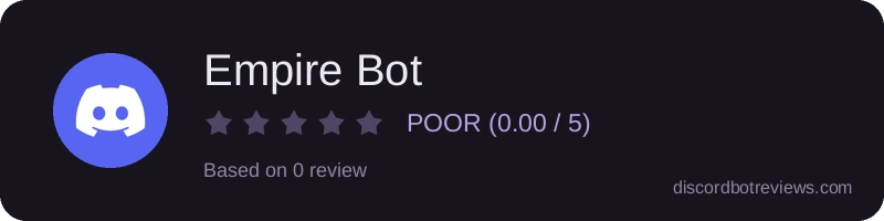 Rating widget preview for Empire Bot