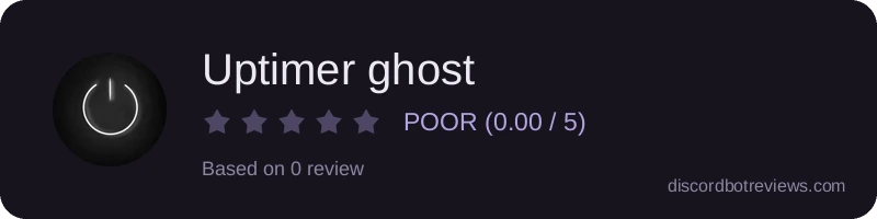 Rating widget preview for Uptimer ghost