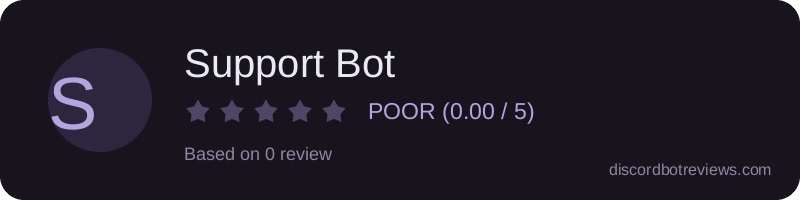 Rating banner for Support Bot
