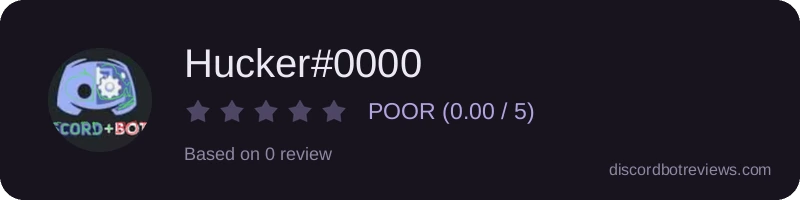 Rating widget preview for Hucker#0000