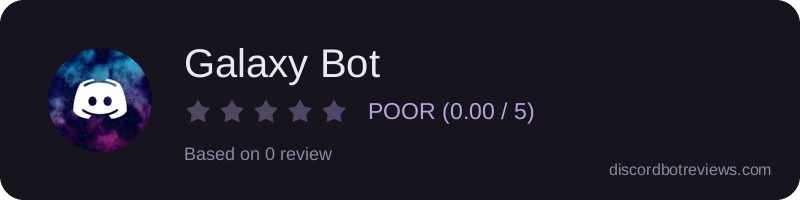 Rating widget preview for Galaxy Bot