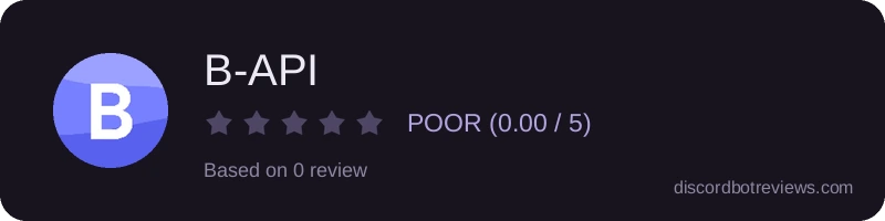 Rating banner for B-API
