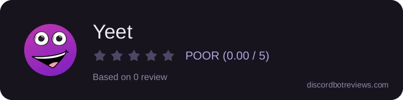 Rating widget preview for Yeet