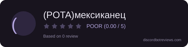 Rating widget preview for (POTA)мексиканец