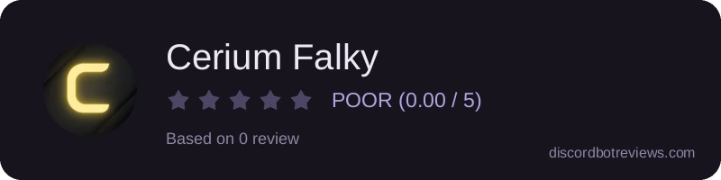 Rating widget preview for Cerium Falky